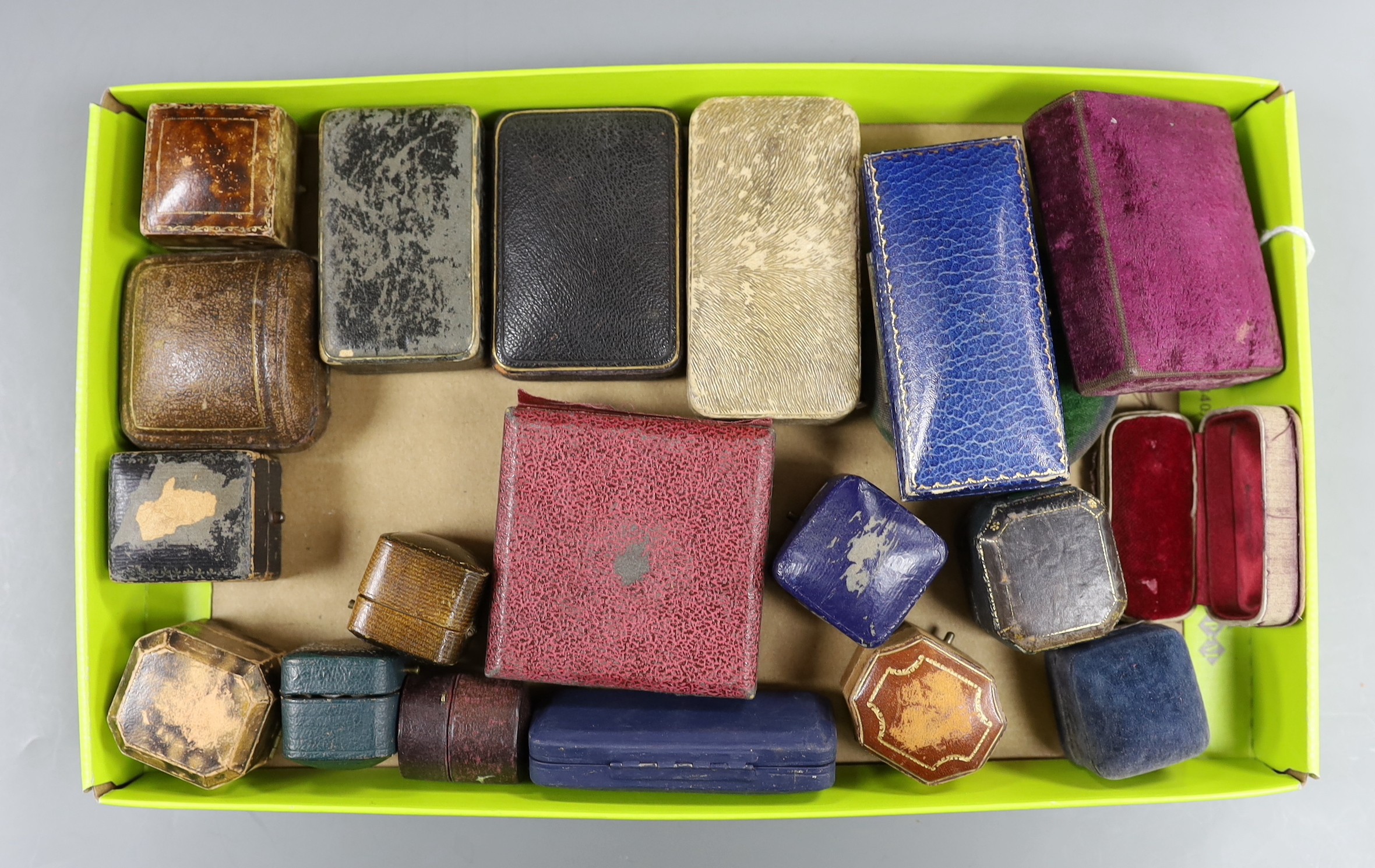 Twenty assorted jewellery boxes.